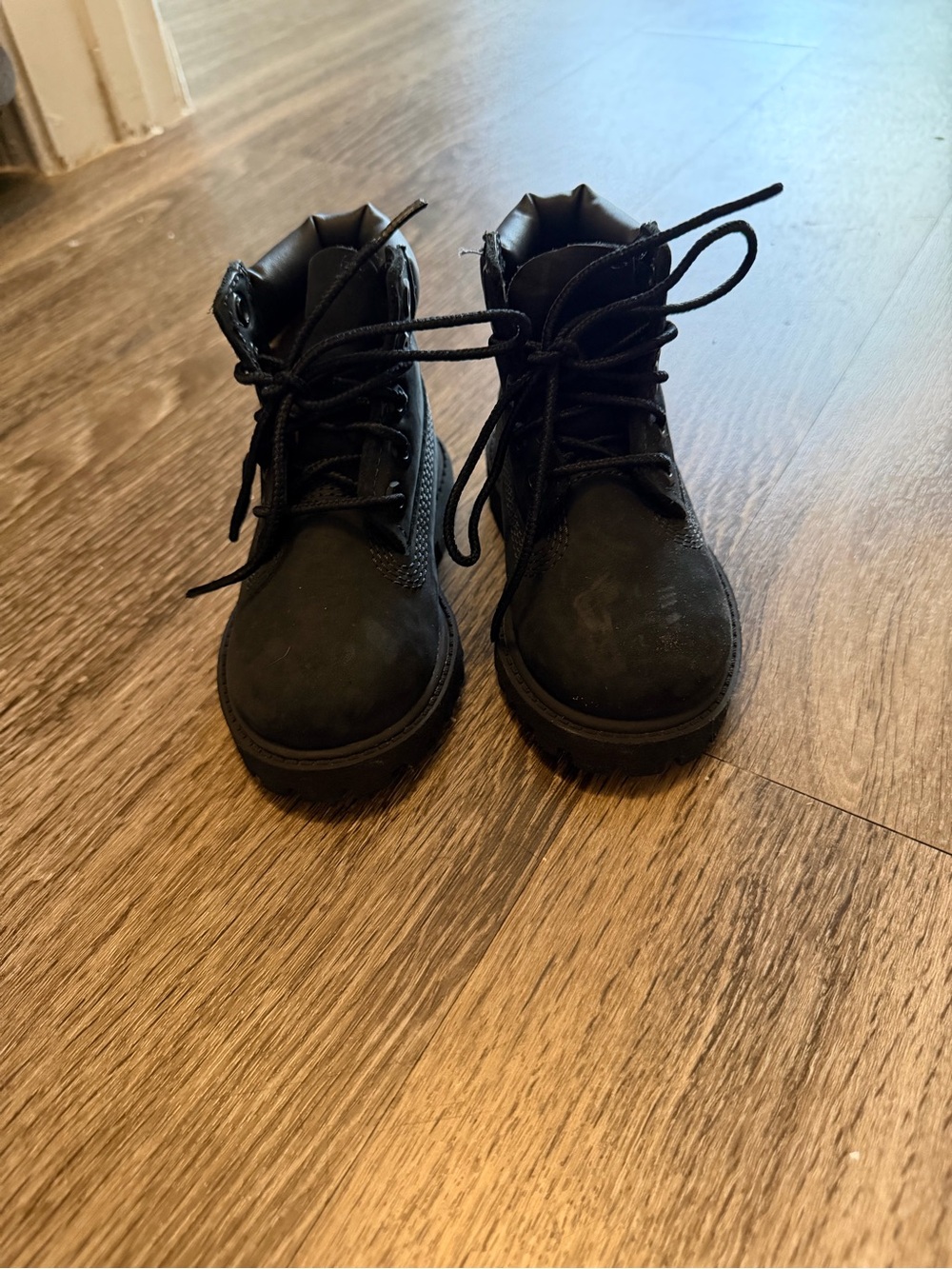 Timberland Kids Black Lace-Up Leather Boots